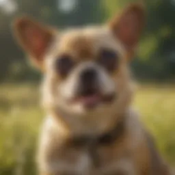 Small dog experiencing bee sting symptoms