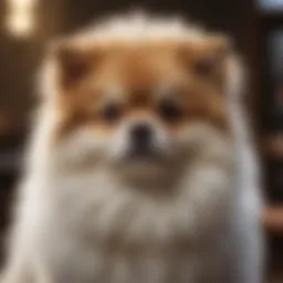 Elegant canine with a fluffy coat
