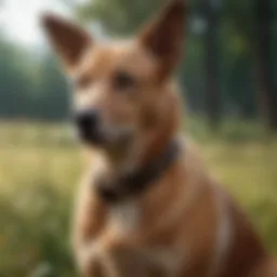 Sophisticated dog wearing no prong bark collar