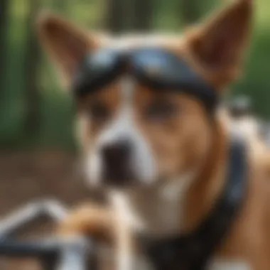 Close-up of specialized bike attachment for dogs