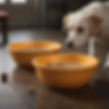 Dual dog bowls with spill-proof design