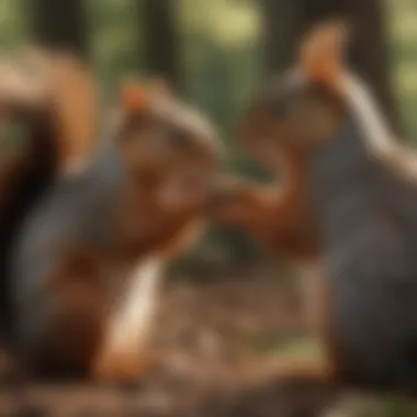 Squirrel bonding with its owner through affectionate interaction