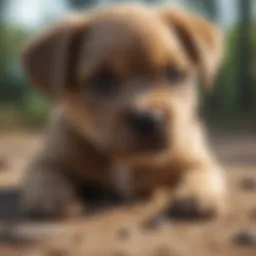 Puppy displaying playful behavior without biting