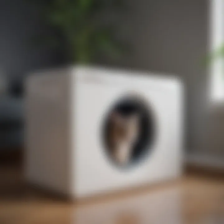 Stylish top entry litter box for large cats