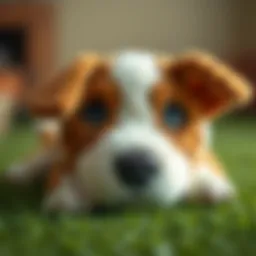 Durable plush dog toy showcasing robust stitching