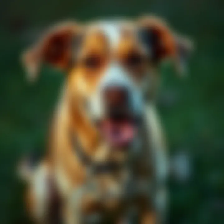 Dog displaying gastrointestinal distress