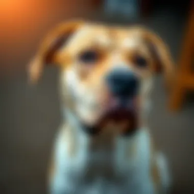 Dog with swollen face