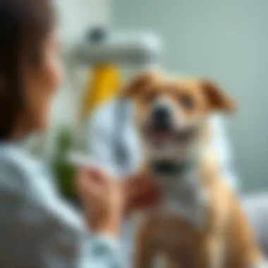 Consultation with a Veterinary Professional Veterinarian discussing flea medication options