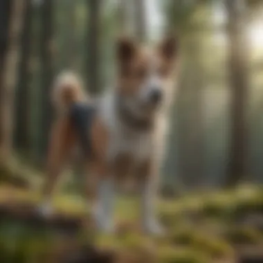 Dog Enjoying the Outdoors A serene outdoor scene with a dog enjoying nature