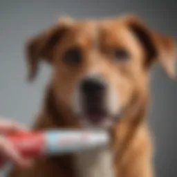 Enzyme dog toothpaste with a vivid label showcasing its benefits