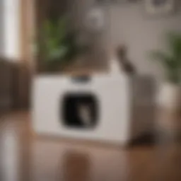 A modern litter box designed to eliminate odors