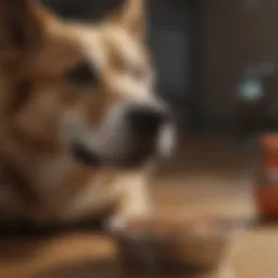 Spiked dog bowl demonstrating design features