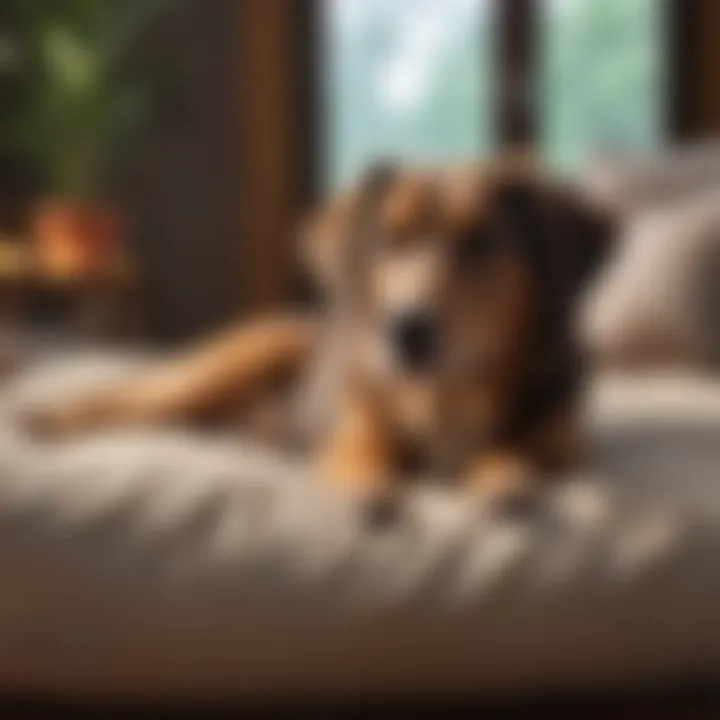 Comfortable dog bed featuring chew-resistant materials