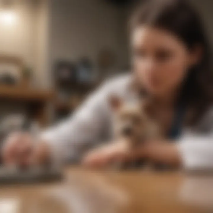Veterinarian discussing flea and tick prevention options