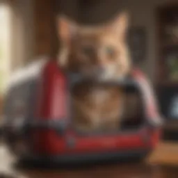 A well-designed cat carrier with ergonomic features