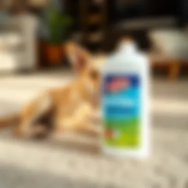 Effective Pet Odor Neutralizer on Carpet Effective pet odor neutralizer in action on carpet