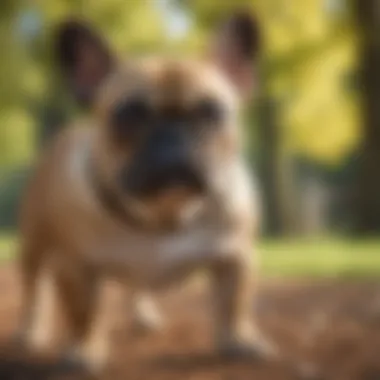 French Bulldog enjoying a sunny day at the park