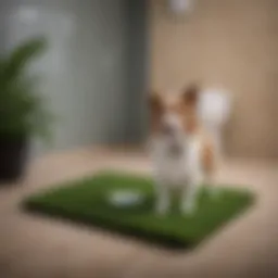 Indoor dog toilet solution with synthetic grass
