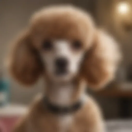 Chic poodle with stylish haircut