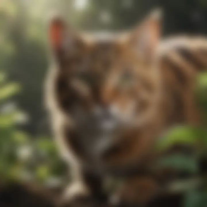 Various toxic plants for cats
