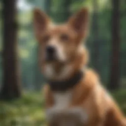 Tracker on a dog's collar
