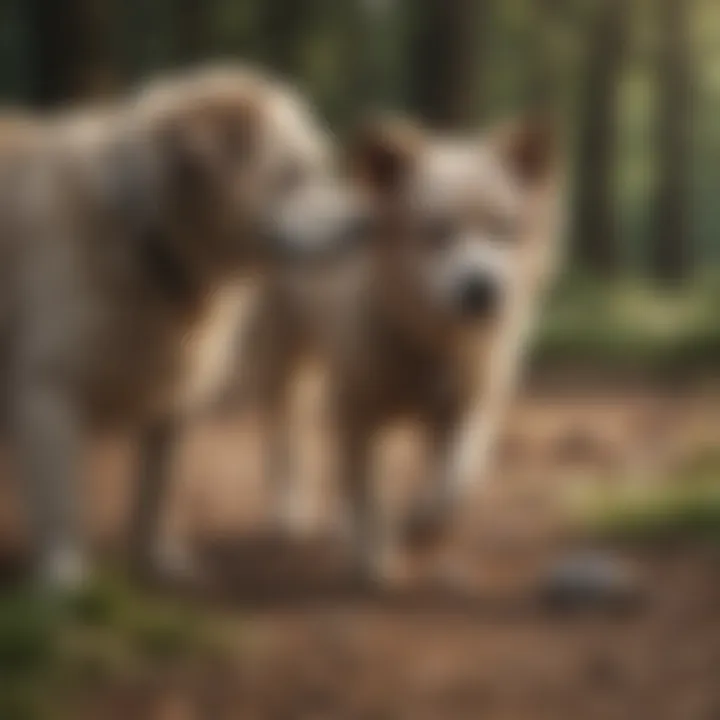 Owner training senior dog
