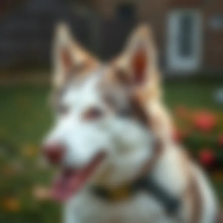 Essential equipment for Husky training Husky wearing a training collar