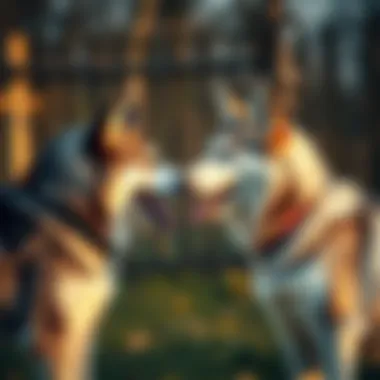 Effective training techniques in action Training session with a Husky and a trainer