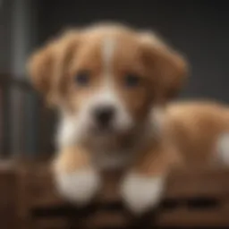Puppy in Crate