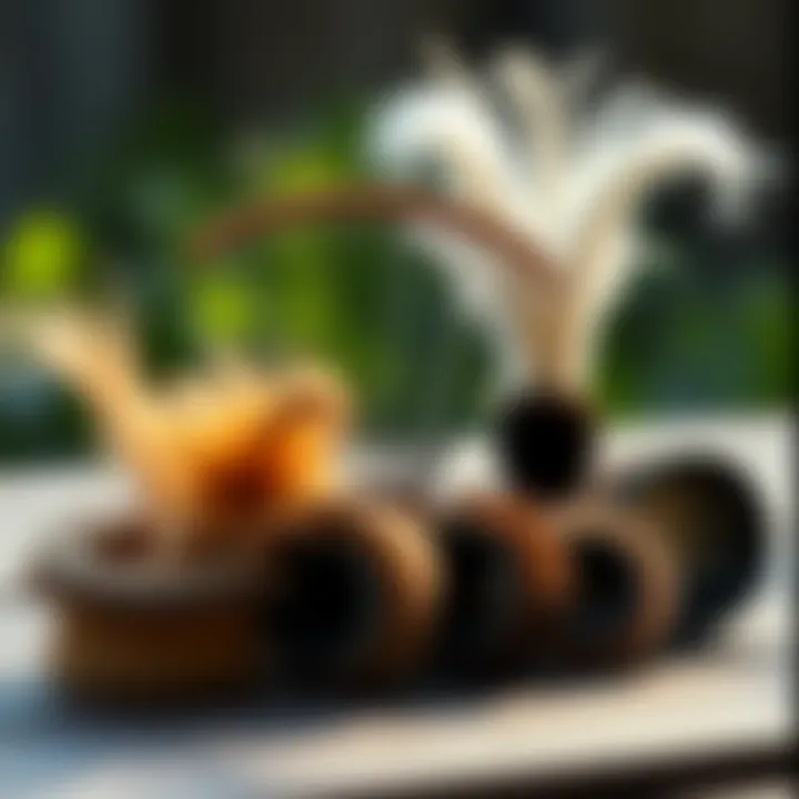 Diverse Hair Catcher Options Various types of washer hair catchers displayed on a surface