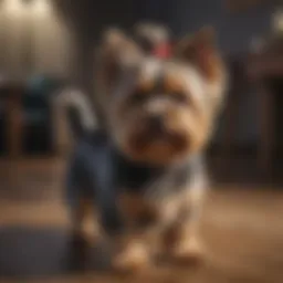 Elegant Yorkshire Terrier showcasing its silky coat