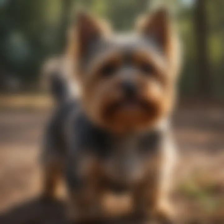 Yorkshire Terrier enjoying a day outdoors