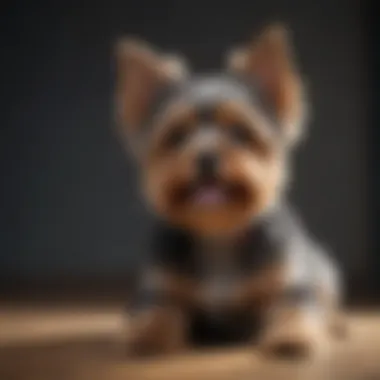Yorkshire Terrier in a playful pose