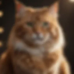Graceful feline with sleek fur sitting majestically