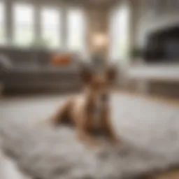 Stylish Dog-Proof Washable Rug in Modern Living Room