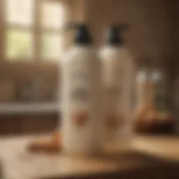 Organic oatmeal shampoo bottle for puppies
