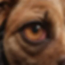 Close-up of a dog's skin sore with irritation