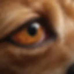 Close-up of a dog's ear showing signs of inflammation