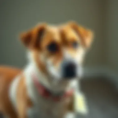 Canine gut health illustration with probiotics