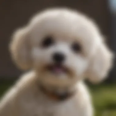 Bichon Mini Poodle Mix with a playful expression