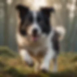 A majestic Border Collie showcasing its agility and intelligence