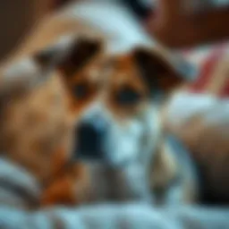 A visual representation of a dog experiencing discomfort due to odor.