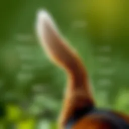 Anatomy of a dog's tail with labels