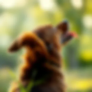 Dog communicating through tail wagging