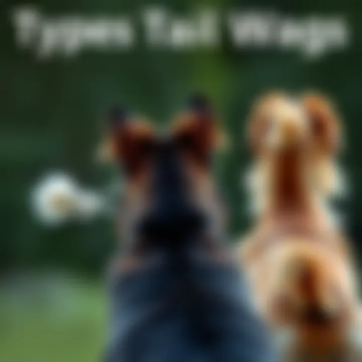Different types of tail wags illustrated