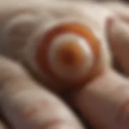 A close-up of a cat's paw showing potential signs of arthritis.