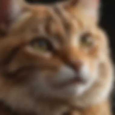 A close-up of a cat showing signs of discomfort