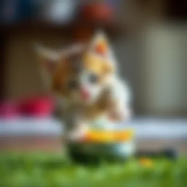 Active Playtime for Kittens A playful kitten engaging in active play