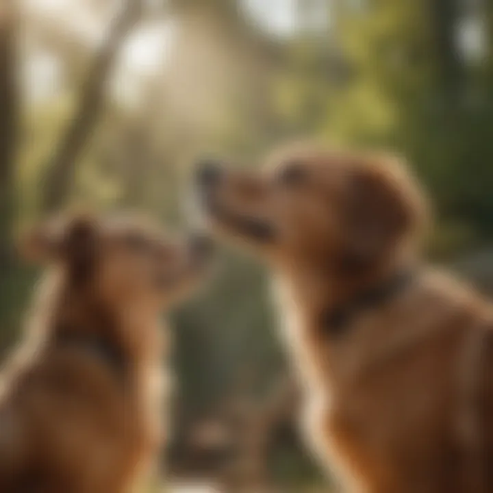 A dog playing with its owner in a joyful setting