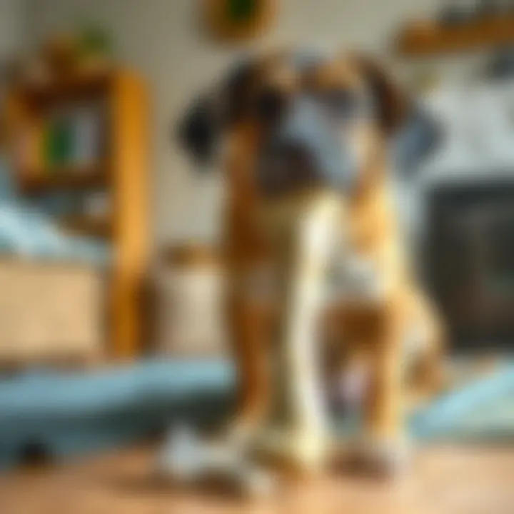 Natural Chewing Materials for Dogs A dog chewing on a natural bone in a cozy home setting